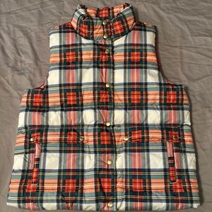 J.Crew Plaid Signature Puffer Vest - Primaloft Filling - NEVER WORN
